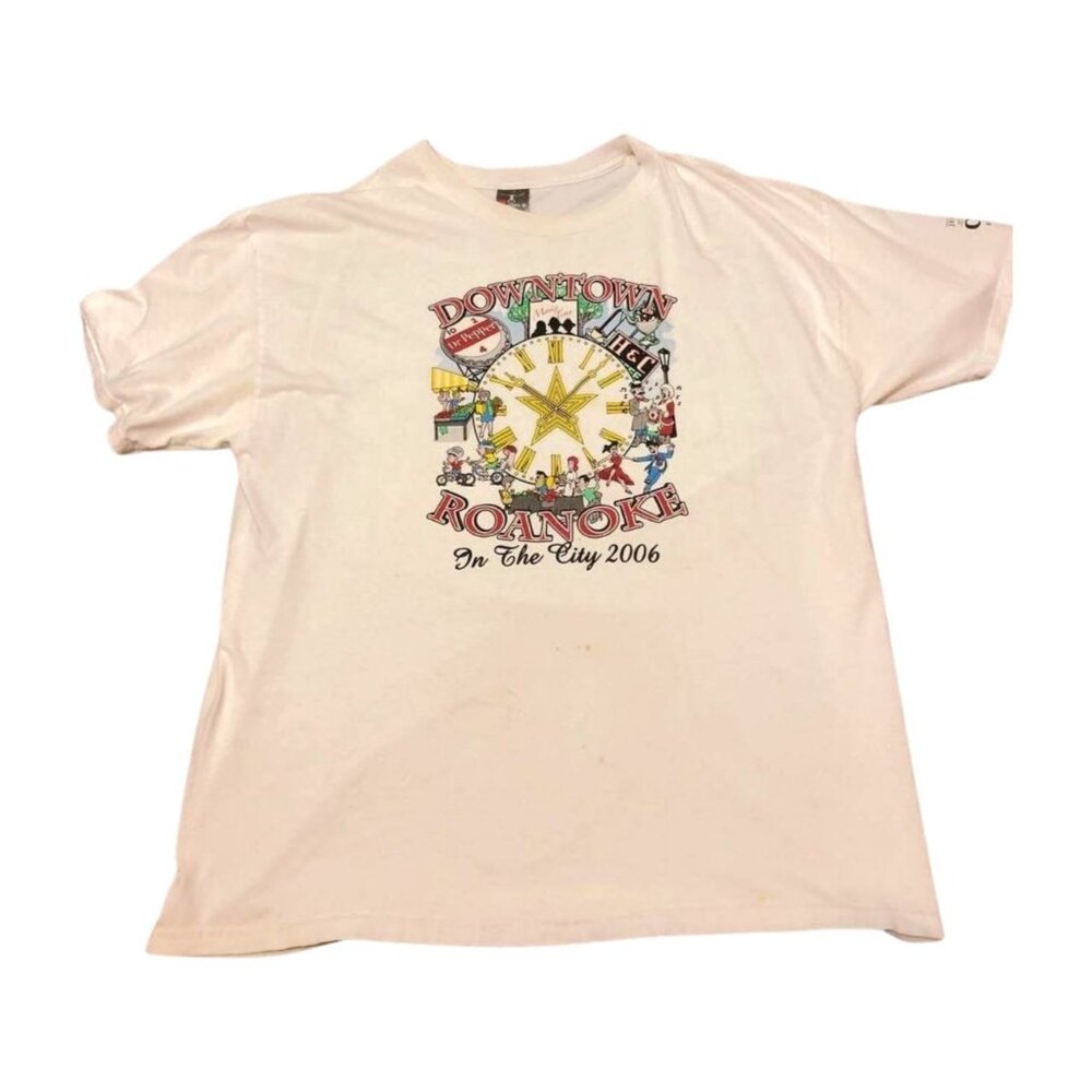 Hanes Beefy-T Downtown Roanoke In The City 2006 T-Shirt, XL